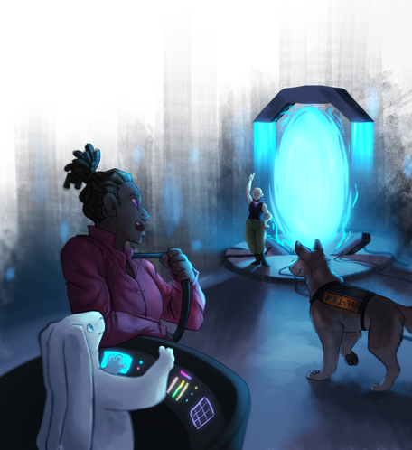 A team of Hunters getting ready for a mission